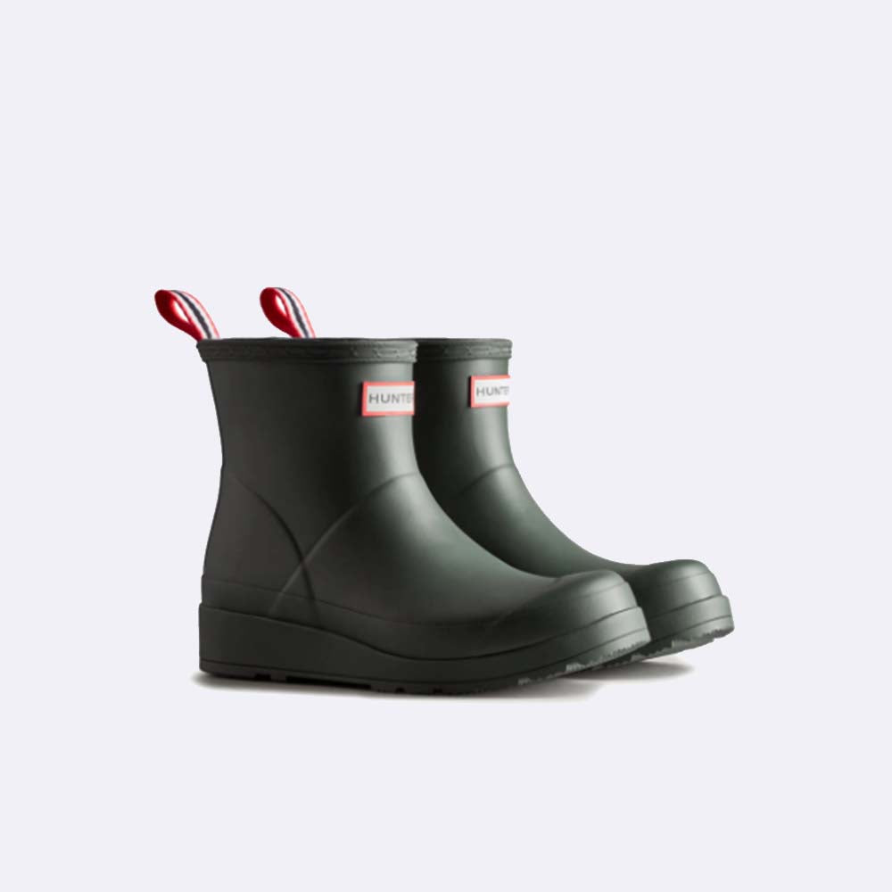 Hunter short rain retailer boots navy