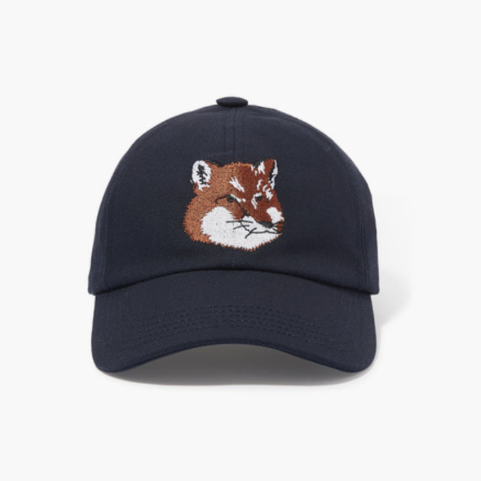 LARGE FOX HEAD EMBROIDERY 6P CAP / Navy – mielave